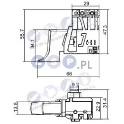 Wyłącznik do młotowiertarki Bosch GBH 2-24 DSR 39-CD261