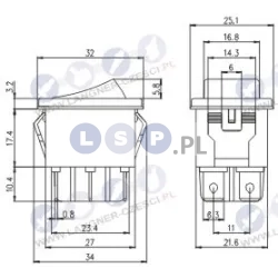 Wyłączniki do wciągarek chińskich 16(4)A 250V 43-CD421