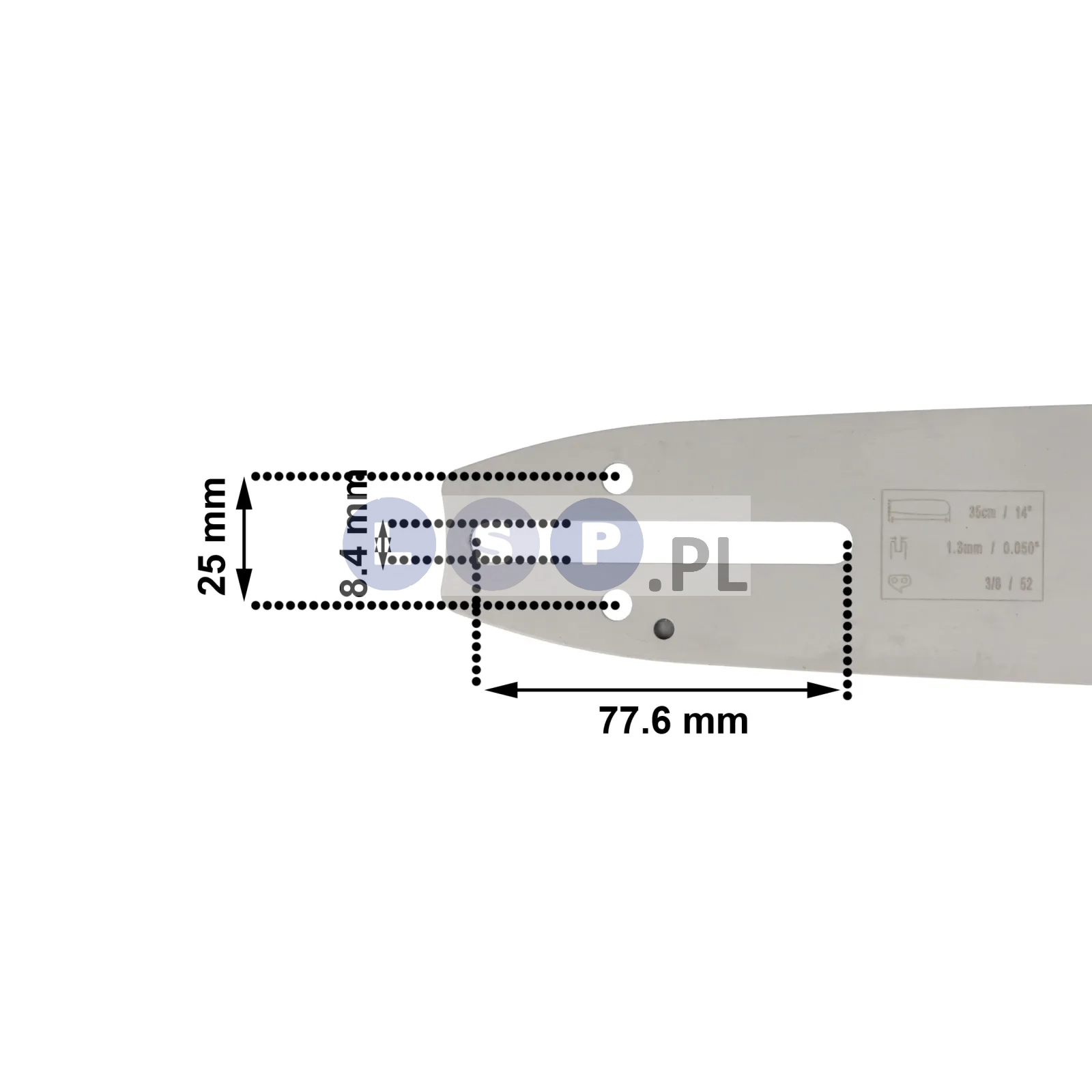 Prowadnica do piły 35CM PARTNER HUSQVARNA łańcuch