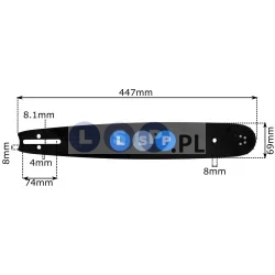 Prowadnica do piły 38CM HUSQVARNA NAC łańcuch