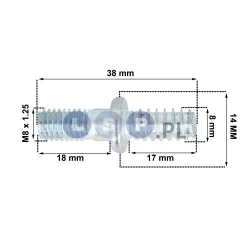 Śruba do prowadnicy szpilka do STIHL MS170 MS250