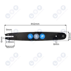 PROWADNICA DO PIŁY 2 ŁAŃCUCHY 40CM 16' 1.3 3/8