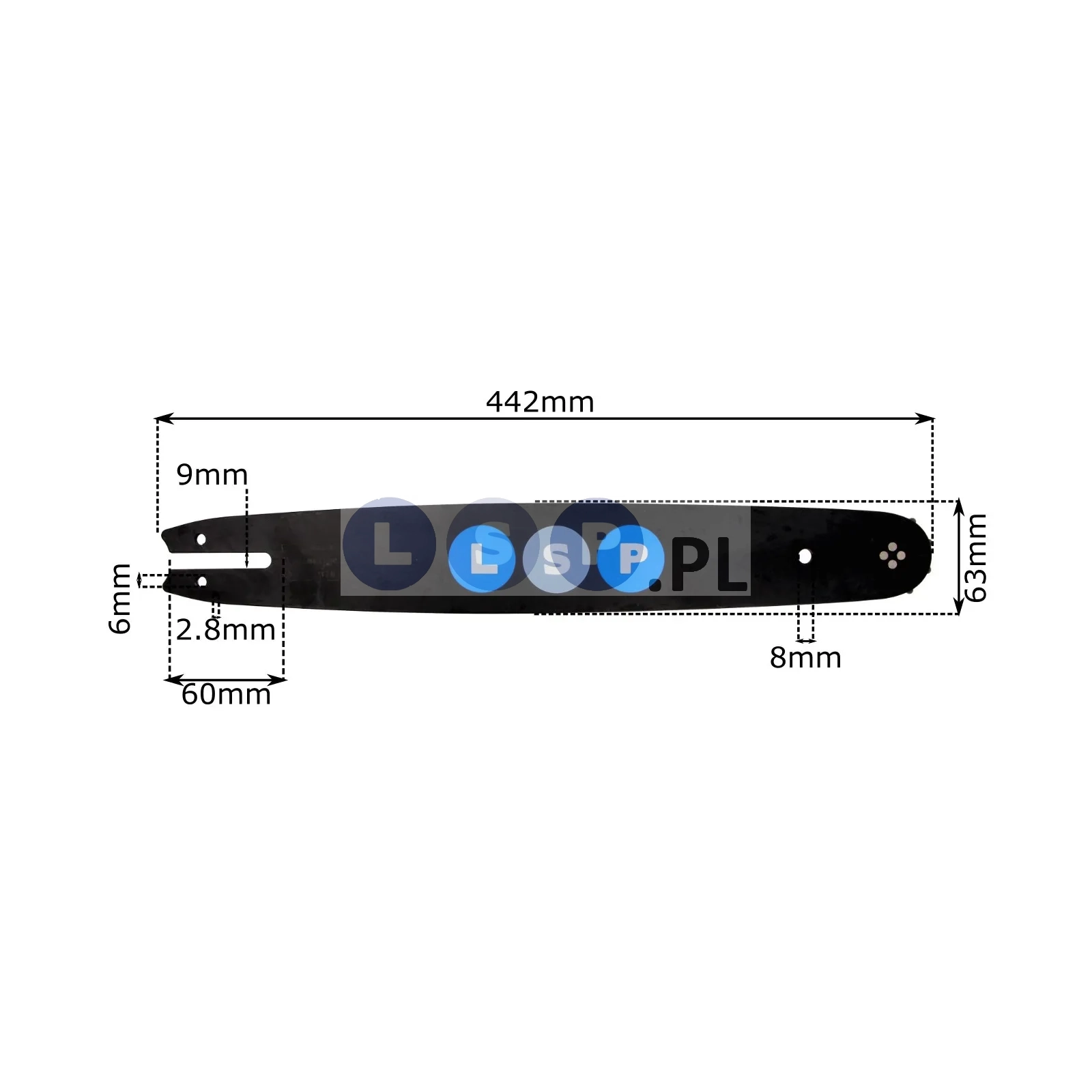 PROWADNICA DO PIŁY 2 ŁAŃCUCHY 40CM 16' 1.3 3/8