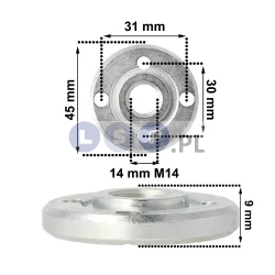 Nakrętka tarczy flansza szlifierki GWS BOSCH M14