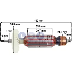 Wirnik szlifierka MAKITA do szlifierki GA5030 GA4530R GA5030R komplet