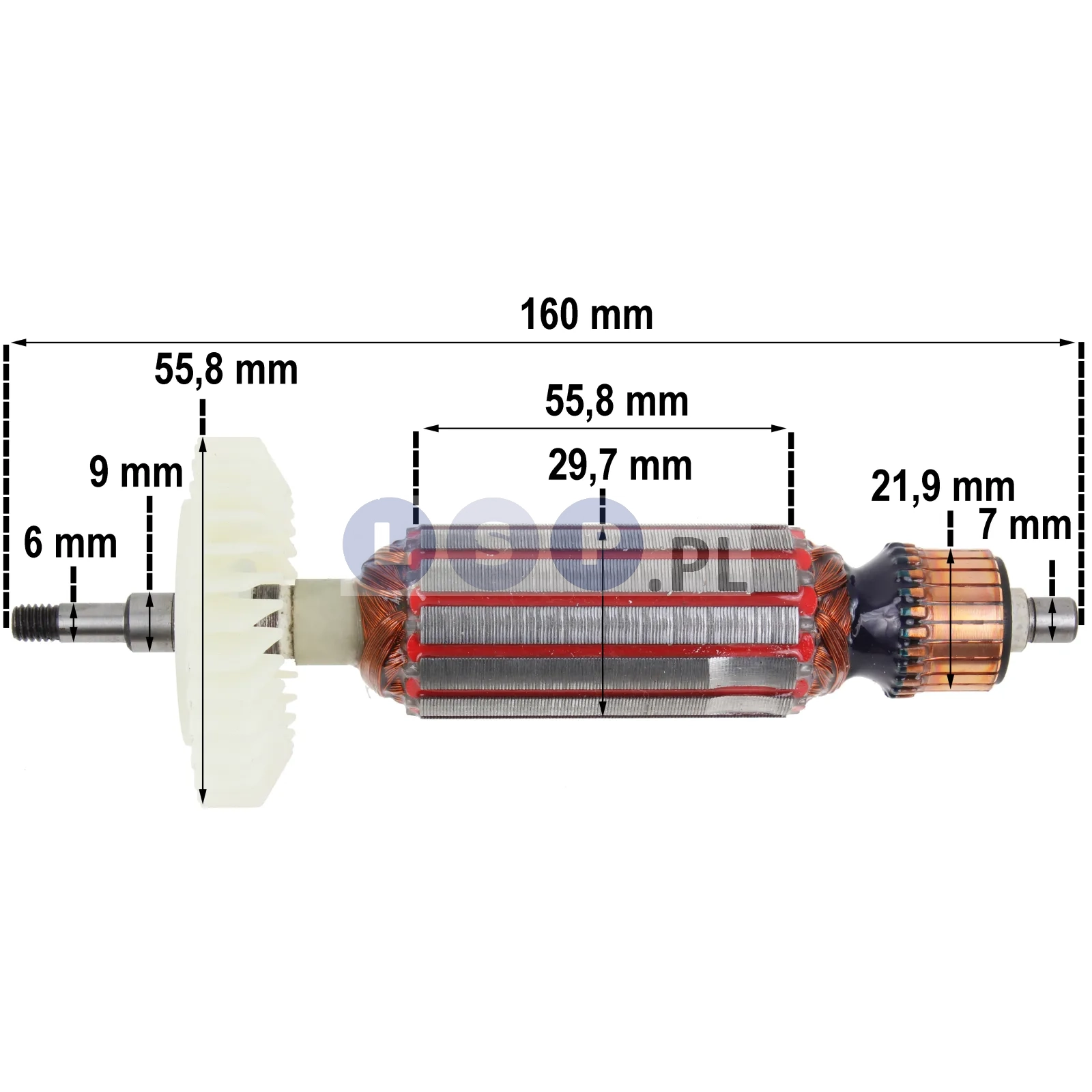 Wirnik szlifierka MAKITA do szlifierki GA5030 GA4530R GA5030R komplet