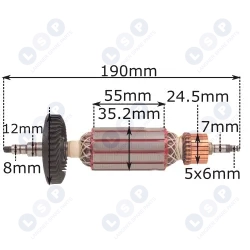 WIRNIK do szlifierki MAKITA 9565CV 9565CVR 9565CR 9565C 9565CV