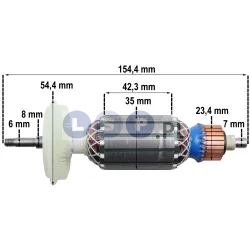 Wirnik szlifierki DO BOSCH GWS850CE GWS850C 1 604 010 667 szczotki