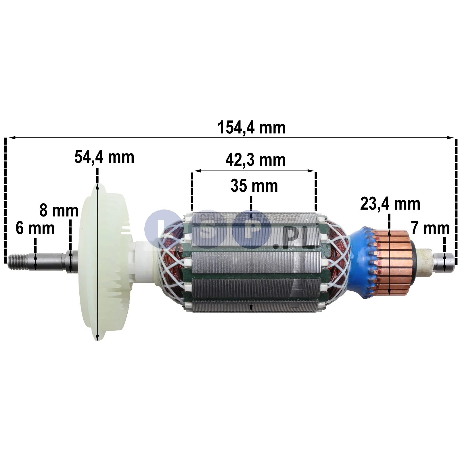 Wirnik szlifierka BOSCH GWS 10-125 C CE PWS 10-125 GWS1000 szczotki