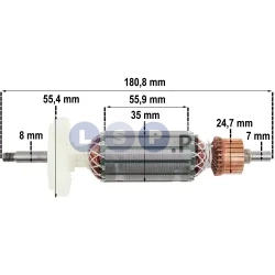 Wirnik szlifierka BOSCH GWS 14-125 CI CIE 1400 1 604 010 A90 magnes zestaw