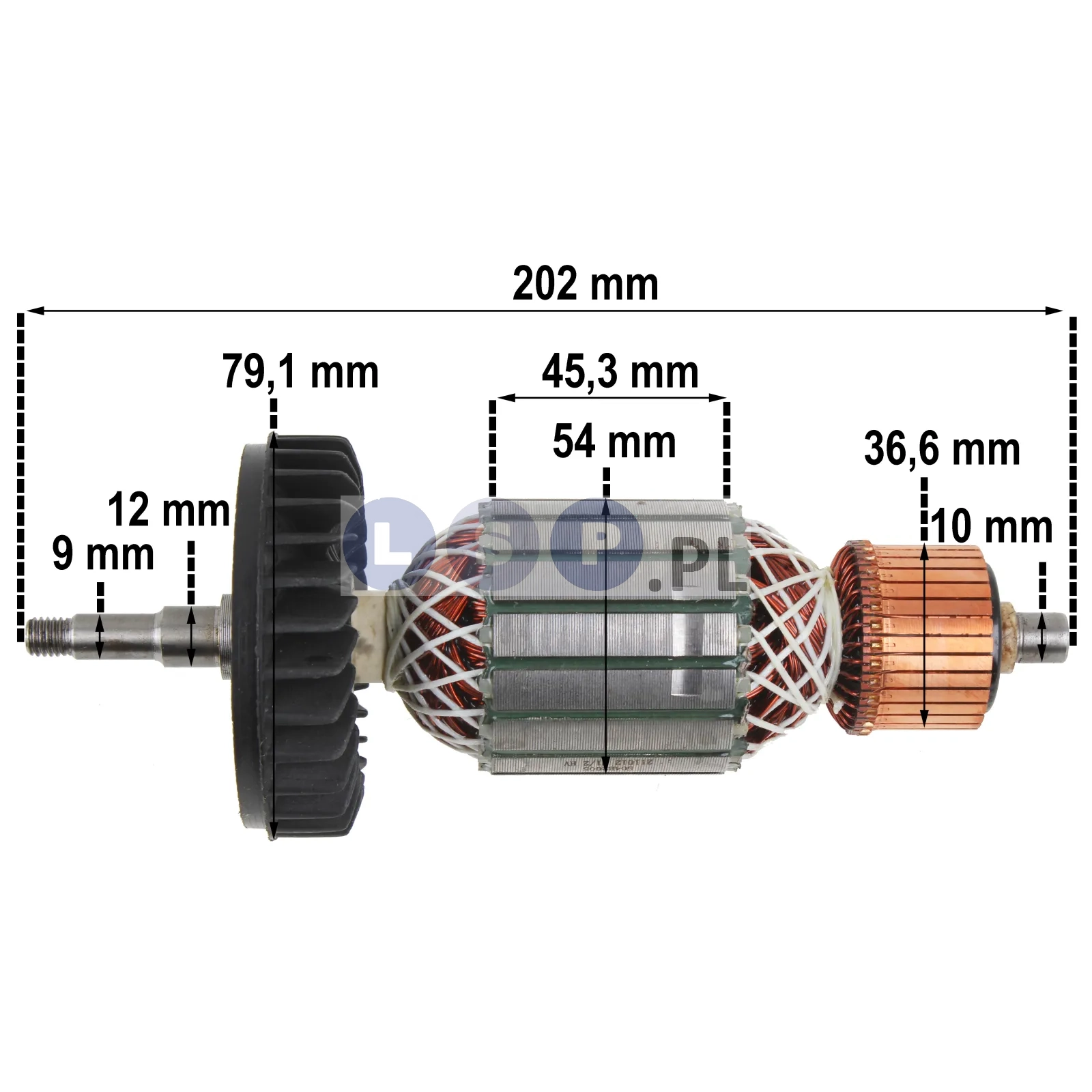 Wirnik szlifierki MAKITA GA9020 GA9020R GA9020S ŁOŻYSKA SZCZOTKI