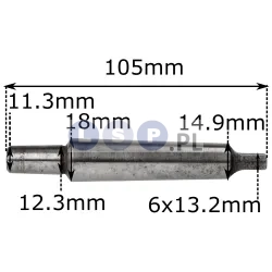 Trzpień sworzeń stożek morse'a adapter MS2-B12 