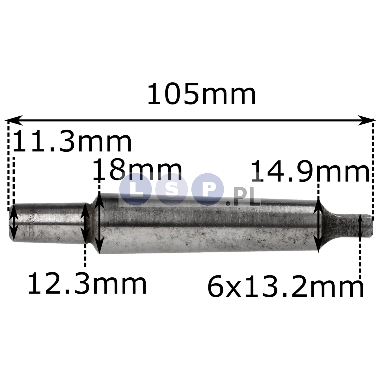 Trzpień sworzeń stożek morse'a adapter MS2-B12 