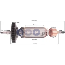 Wirnik do DeWalt D28135 D28136 D28137 D28132C zestaw