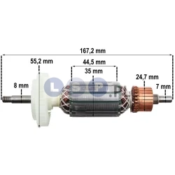 WIRNIK DO BOSCH GWS 11-125 CI CIE CIH 1 604 010 A21 zestaw