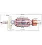 Wirnik szlifierki DO BOSCH GWS12-125 CI CIE GWS13-125 CI CIE magnes