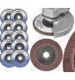 Tarcze listkowe 125 lamelki do szlifowania drewna metalu P40-P120 zestaw