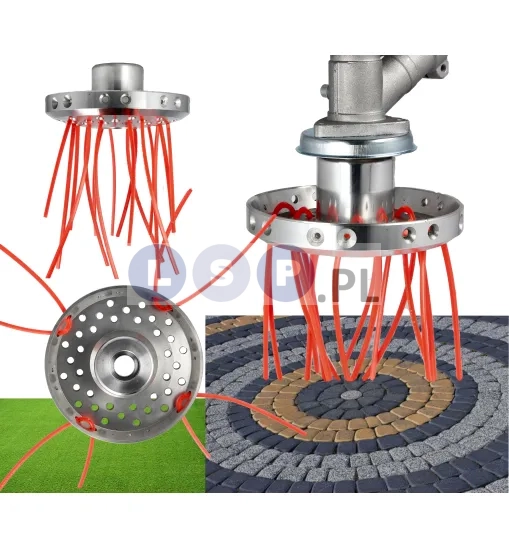 Głowica żyłkowa szczotka do kosy tarcza usuwania chwastów kostki DUŻA