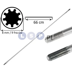 Wałek napędowy oś kosy spalinowej wał 9 frezów 8 mm 66 CM