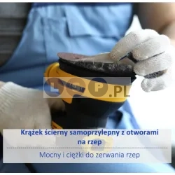 PAPIER ŚCIERNY 125 KRĄŻKI SAMOPRZYLEPNE NA RZEP Z OTWORAMI P150 X10