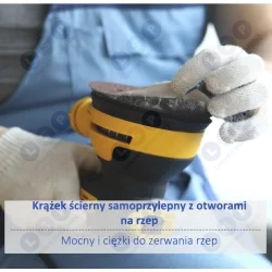 PAPIER ŚCIERNY 125 KRĄŻKI SAMOPRZYLEPNE NA RZEP Z OTWORAMI P36 X10