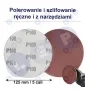 Papier ścierny krążki na rzep 125 mm do szlifierki kątowej P100 10szt.