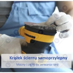 PAPIER ŚCIERNY 125 KRĄŻKI SAMOPRZYLEPNE NA RZEP DO SZLIFIERKI P150 X10