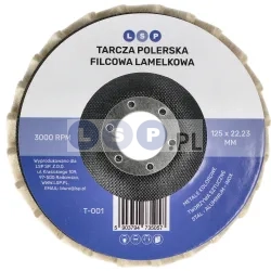 Tarcza do szlifierki polerska na szlifierkę lamelka filcowa FILC 125 MM