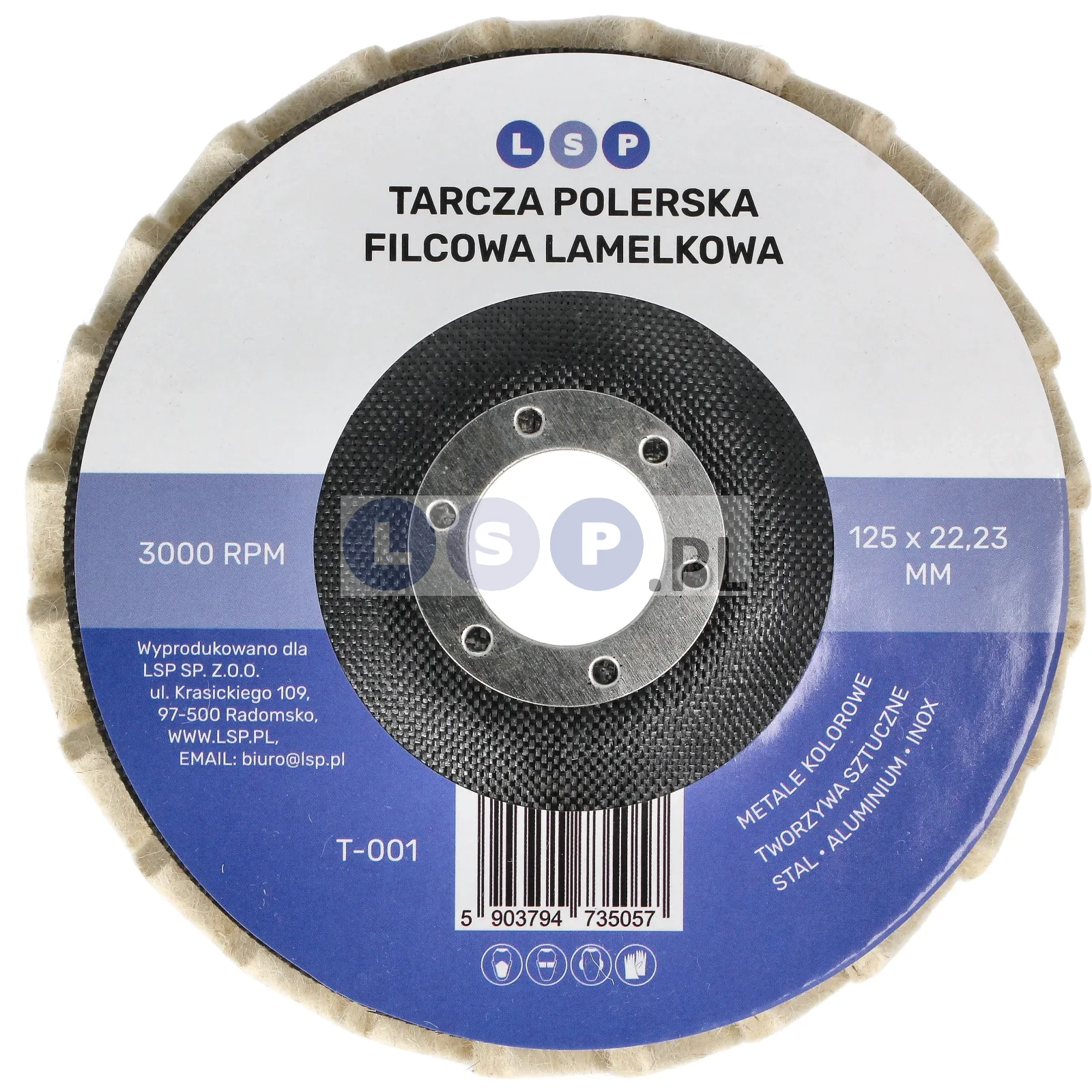 Tarcza do szlifierki polerska na szlifierkę lamelka filcowa FILC 125 MM