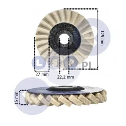 Tarcza do szlifierki polerska na szlifierkę lamelka filcowa FILC 125 MM