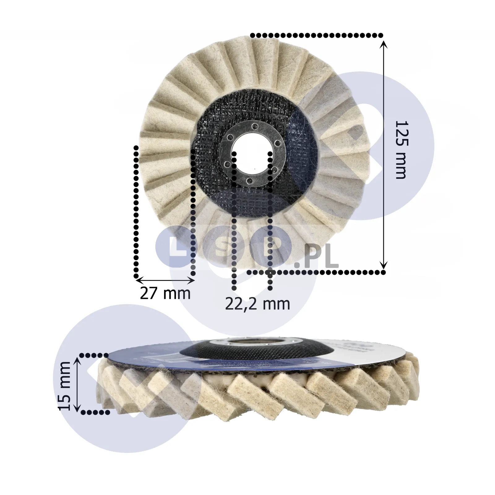 Tarcza do szlifierki polerska na szlifierkę lamelka filcowa FILC 125 MM