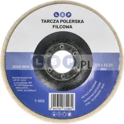 Tarcza do szlifierki polerska filcowa na szlifierkę lamelka filc 125 MM