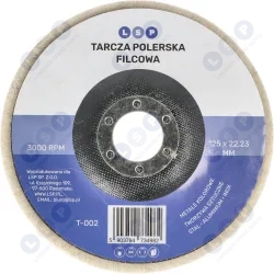 Tarcza do szlifierki polerska filcowa na szlifierkę lamelka filc 125 MM