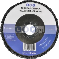 Włosy murzyna 125 tarcza ścierna do usuwania rdzy INOX METAL włóknina