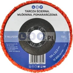 Włosy murzyna 125 tarcza ścierna do usuwania rdzy INOX METAL włóknina