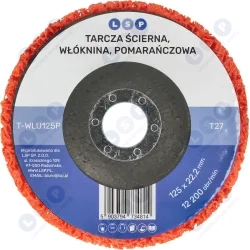 Włosy murzyna 125 tarcza ścierna do usuwania rdzy INOX METAL włóknina