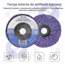 Włosy murzyna 125 tarcza ścierna do usuwania rdzy INOX METAL włóknina