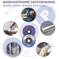 Włosy murzyna 125 tarcza ścierna do usuwania rdzy INOX METAL włóknina