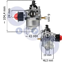 GAŹNIK KOSIARKI DO SILNIKA NAC LONCIN T575 T675 + PRIMER POMPKA