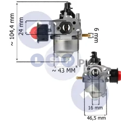 Gaźnik do kosiarki NAC LONCIN T375 T475 T575 T675 PRIMER POMPKA PALIWA