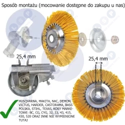 Szczotka do czyszczenia kostki brukowej do kosy spalinowej nylon