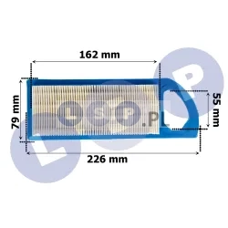 FILTR POWIETRZA BRIGGS B&S INTEK OHV IC AVS 14 - 21 KM