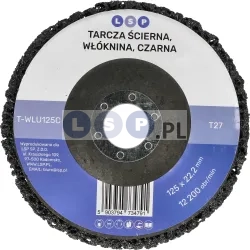 Włosy Murzyna 125 Tarcza Ścierna Do Usuwania Rdzy INOX METAL 3 SZT