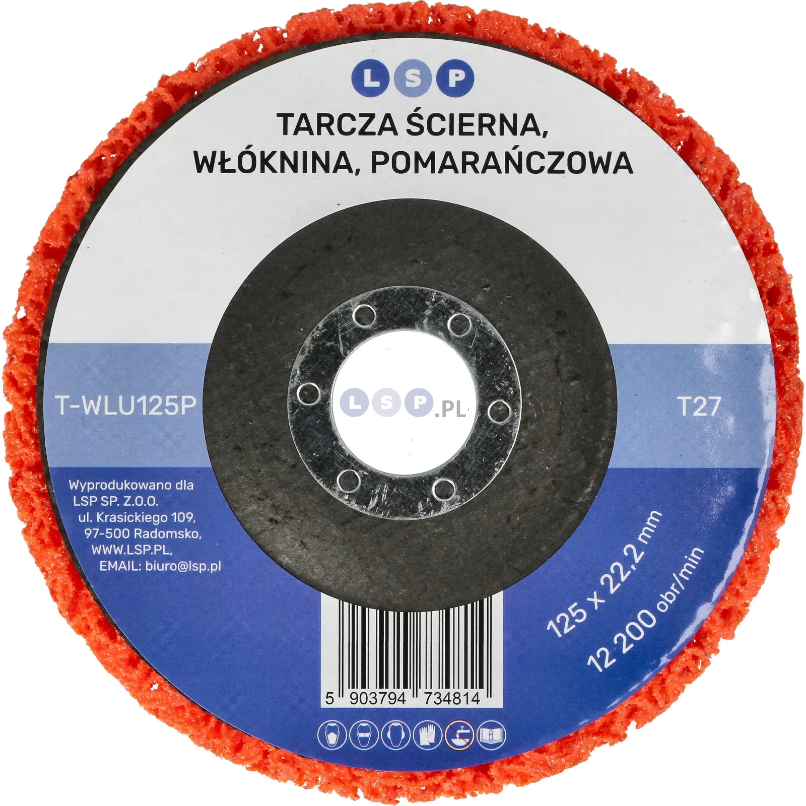 Włosy Murzyna 125 Tarcza Ścierna Do Usuwania Rdzy INOX METAL 3 SZT