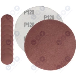 PAPIER ŚCIERNY 125 KRĄŻKI SAMOPRZYLEPNE NA RZEP DO SZLIFIERKI P120 X10