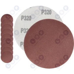 PAPIER ŚCIERNY 125 KRĄŻKI SAMOPRZYLEPNE NA RZEP DO SZLIFIERKI P320 X10