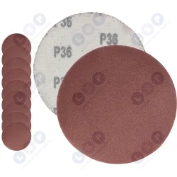 PAPIER ŚCIERNY 125 KRĄŻKI SAMOPRZYLEPNE NA RZEP DO SZLIFIERKI P36 X10