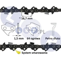 Łańcuch do piły pilarki 38 CM 64 OGNIW .325