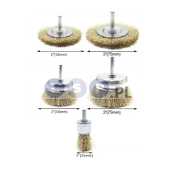 Zestaw szczotek drucianych do wiertarki