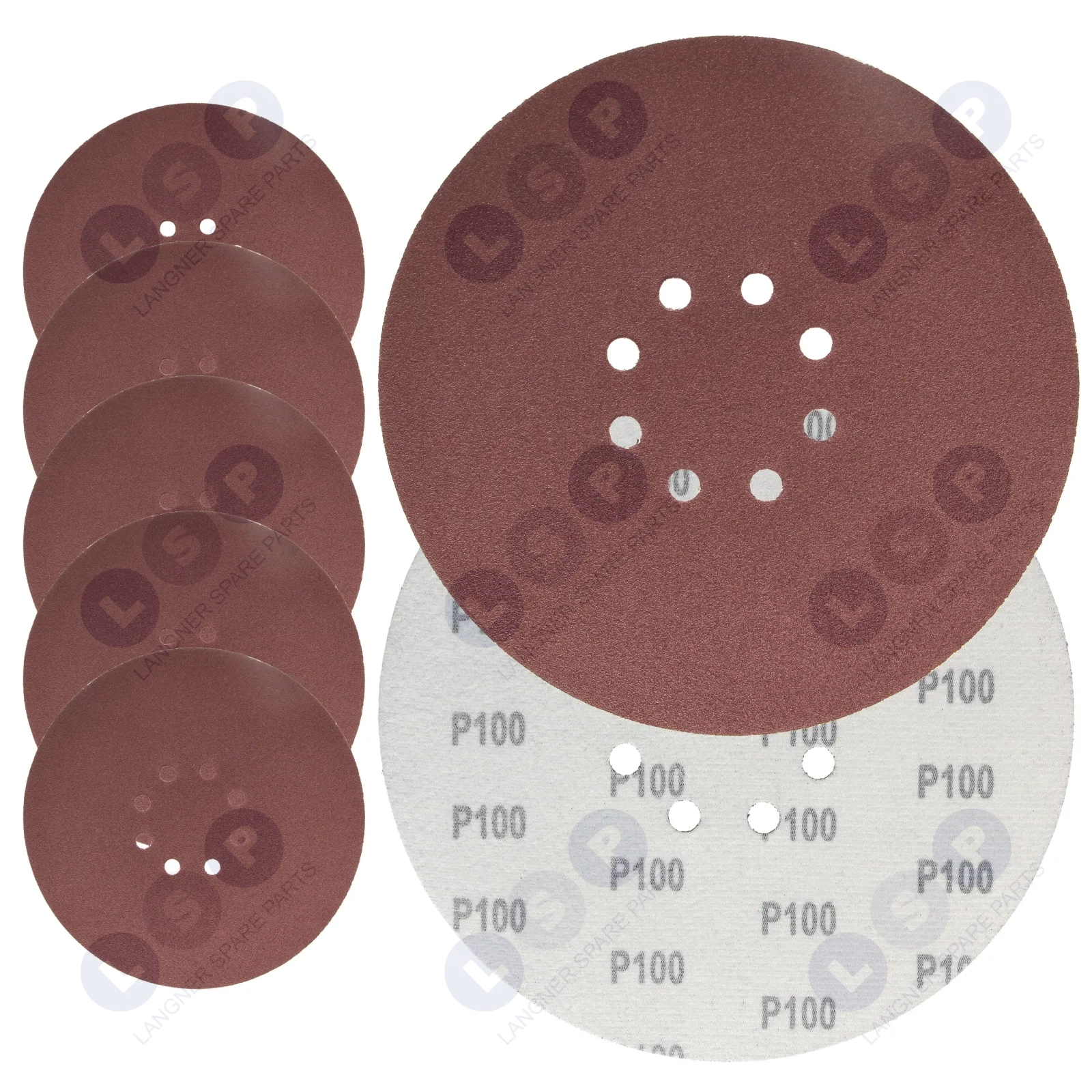 Papier ścierny krążek na rzep do żyrafy gipsu 225 mm GR100 z otworami